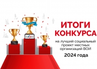 ПОДВЕДЕНЫ ИТОГИ КОНКУРСА НА ЛУЧШИЙ СОЦИАЛЬНЫЙ ПРОЕКТ МЕСТНЫХ ОРГАНИЗАЦИЙ ВОИ 2024 ГОДА