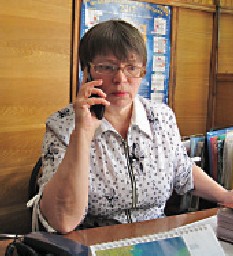 Председатель Бобровской районной  организации ВОИ Татьяна Ивановна Русанова