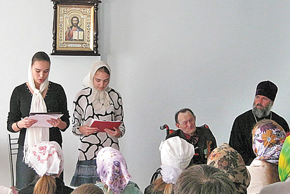 Дмитрий Попов на встрече с учениками воскресной школы